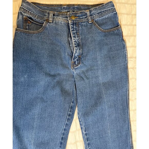 Vintage Private Club Fit Blue Denim Jeans Size 33, Faded Distressed Blue - Picture 5 of 10